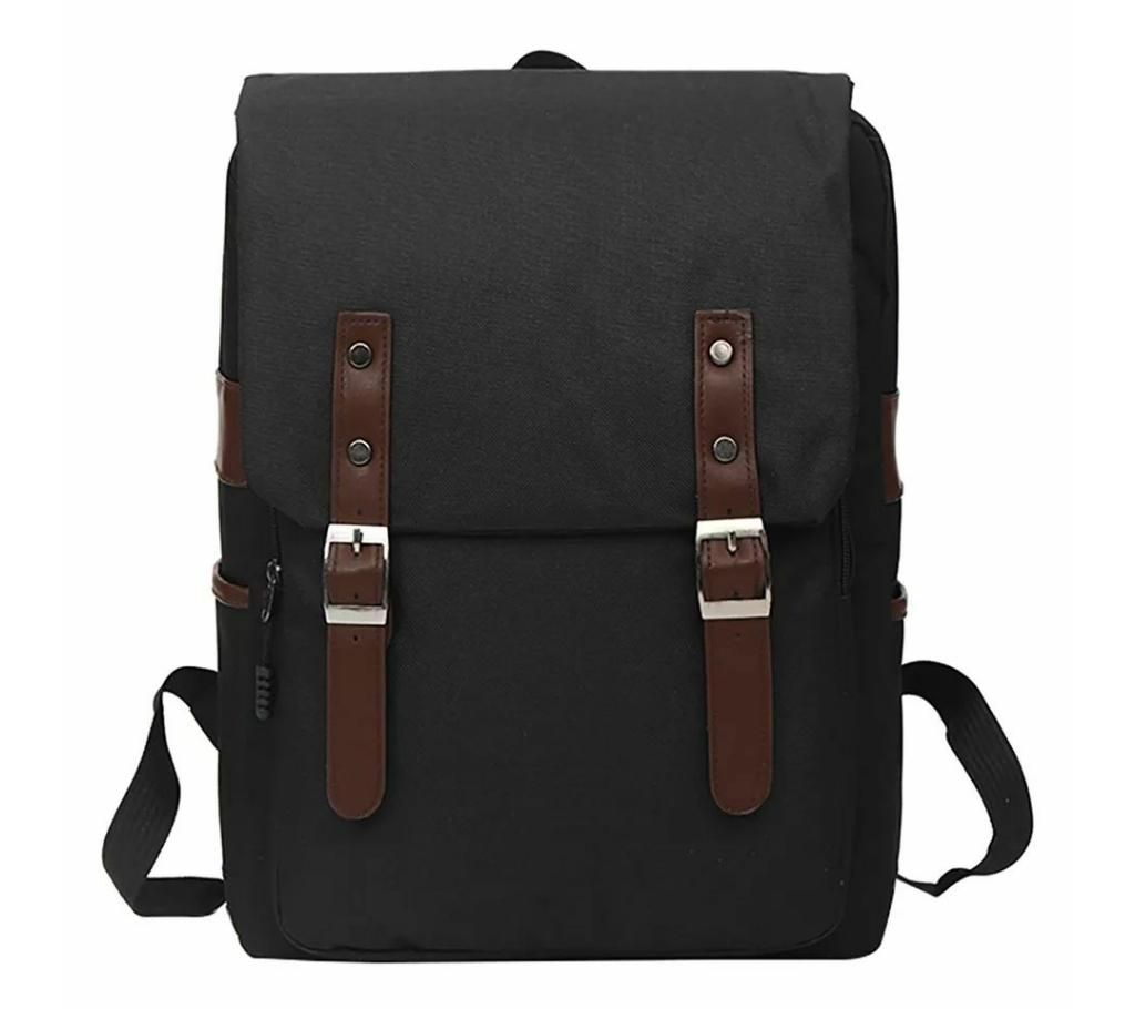 Fashion Canvas Material Backpack for Women Black