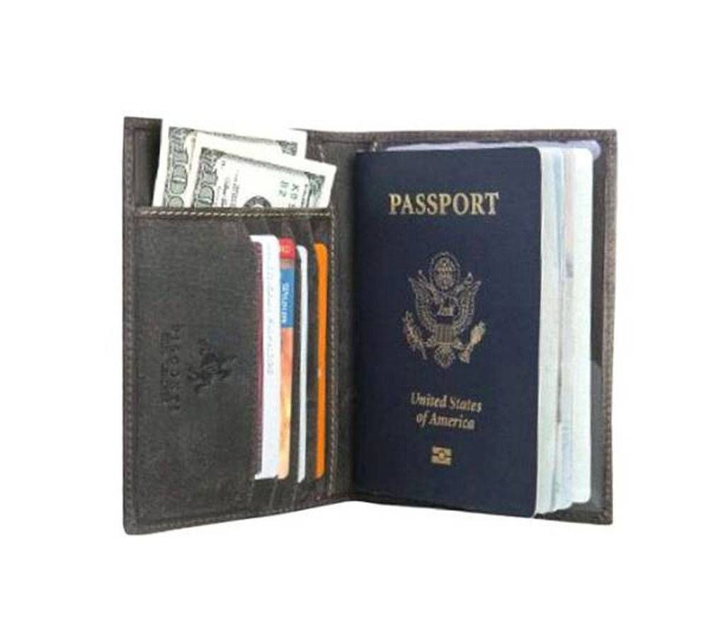 Black Money Bag Passport Holder for Men