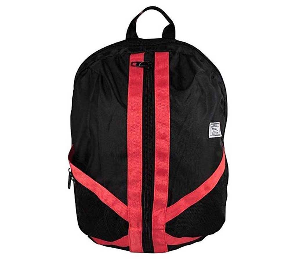 Fortuna Bangladesh Black and Red Canvas Backpack for Men