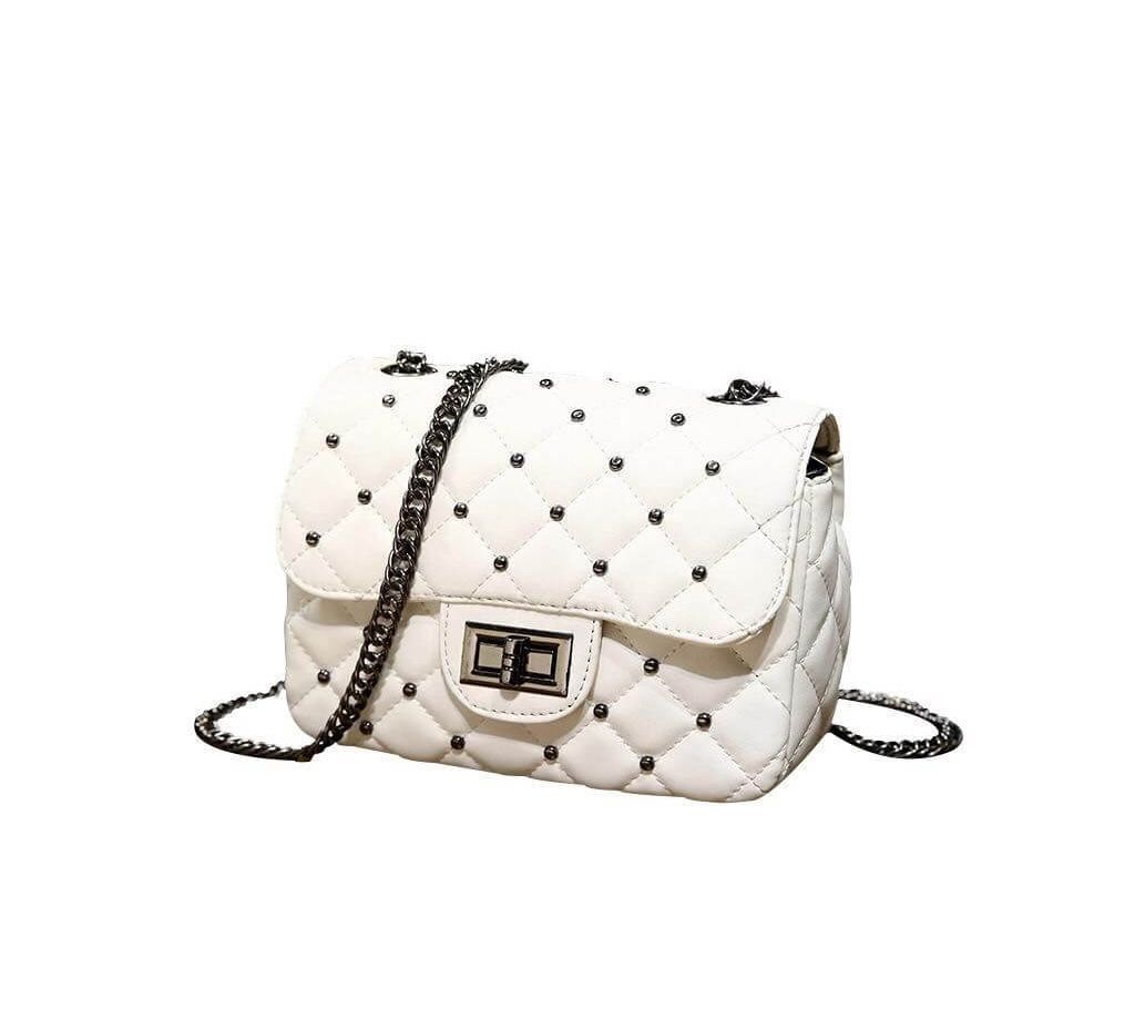 Luxury Design Lingge Chain Shoulder Bag 1816 - Off-White-