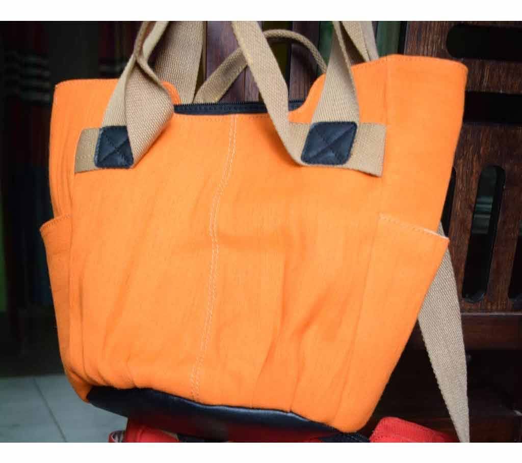 Ladies jute cotton hand bag 