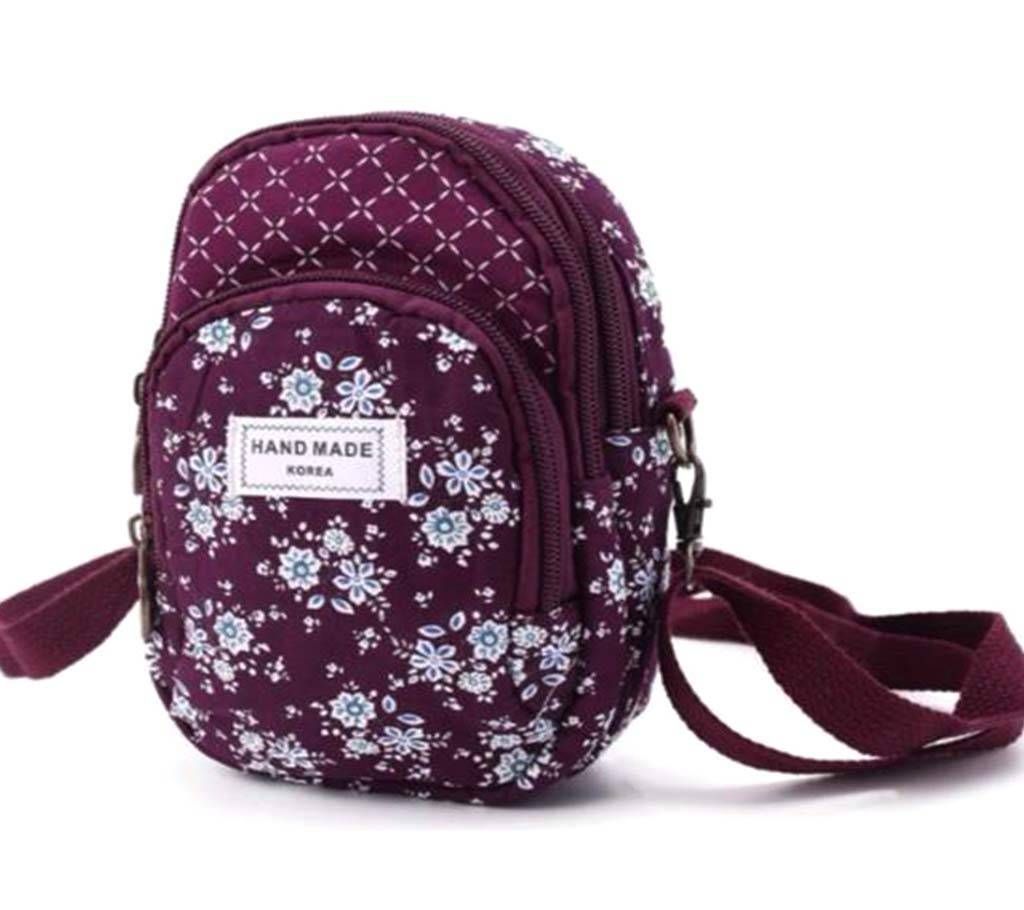 Retro Flower Women Wallet Purse Coin Cell Phone Mini Crossbody Shoulder Bag