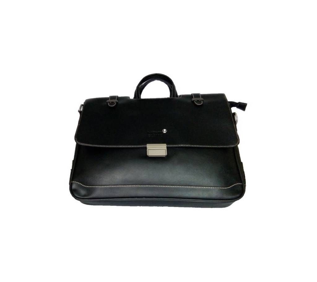 MONT BLANC BRIEFCASE STYLE LEATHER SHOULDER BAG