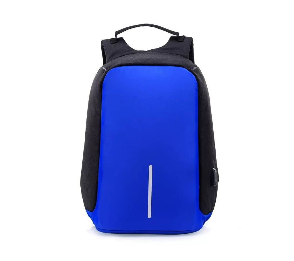 Anti Theft and Anti Cutting Backpack - Blue and Black