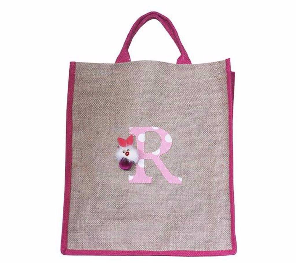 R Design Jute Cotton Shopping Bag