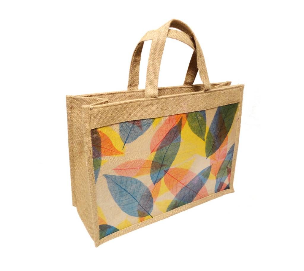 Natural Jute Shopping Bag_16x16x5"
