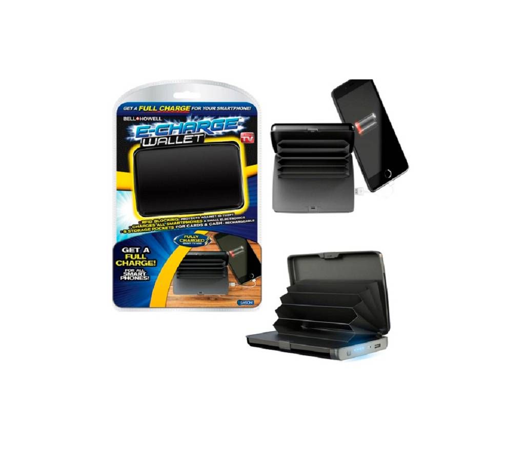 E-Charge Wallet Portable Power Bank and Credit Card Case