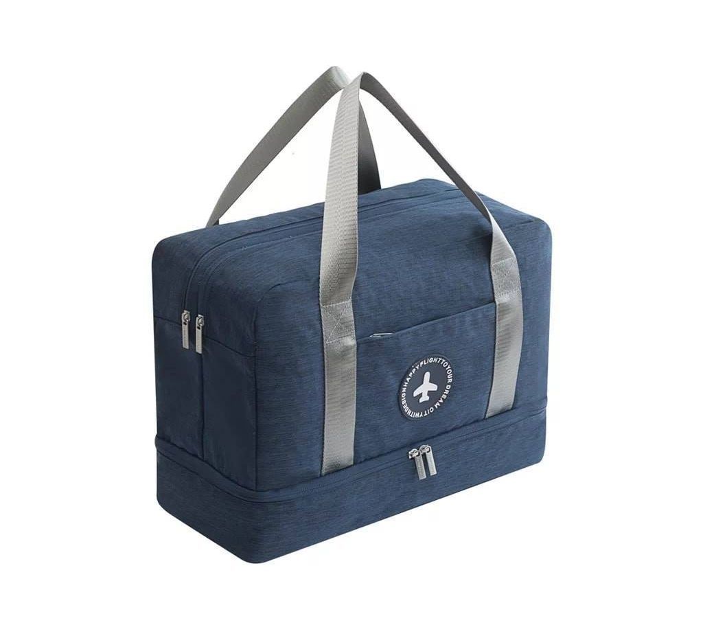 WATERPROOF PORTABLE TRAVEL BAG DOUBLE LAYER WITH SHOES ORGANIZER
