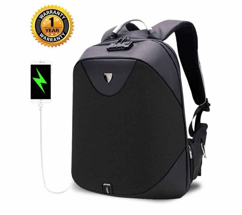 ARCTIC HUNTER Anti-Theft Black Backpack