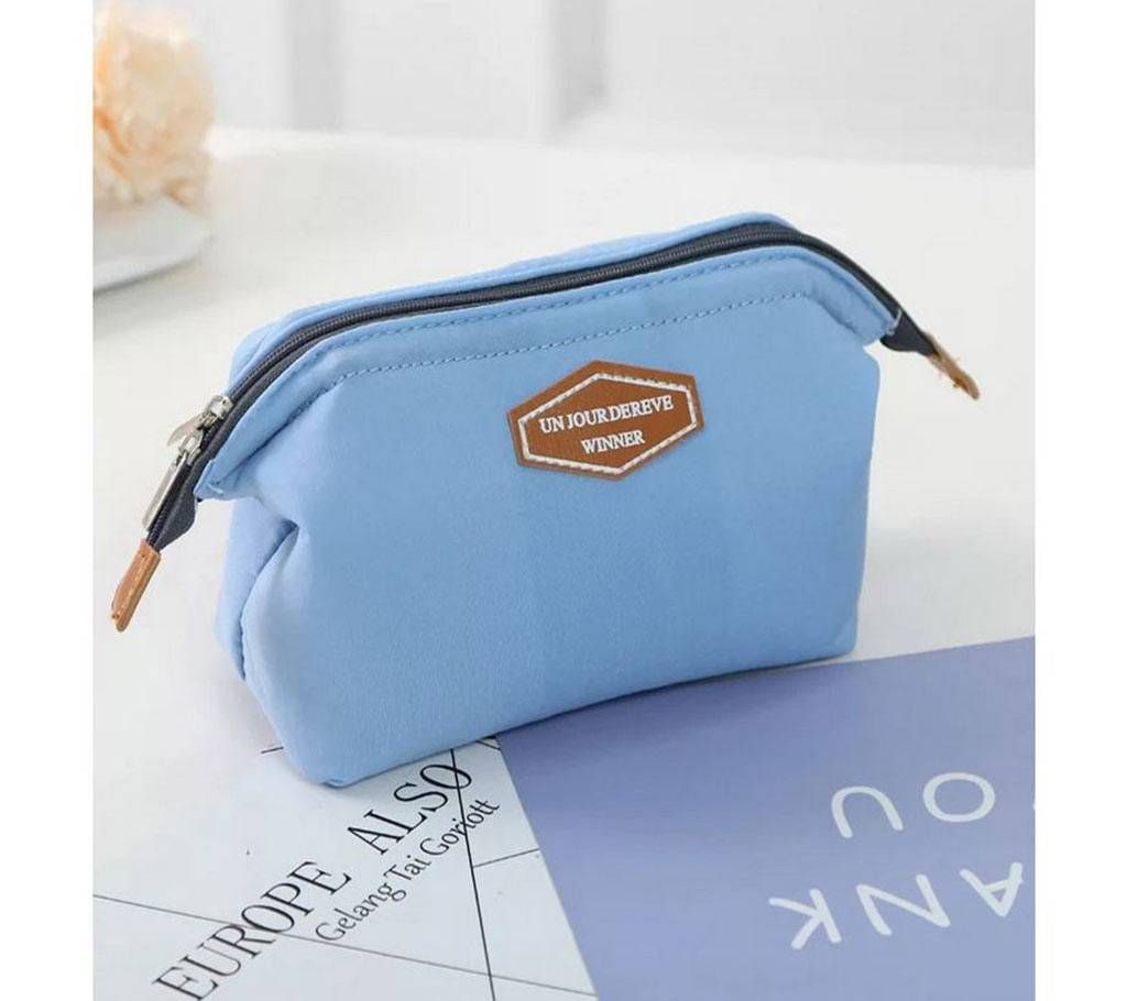 Colorful Cosmetic Bag- Sky Blue