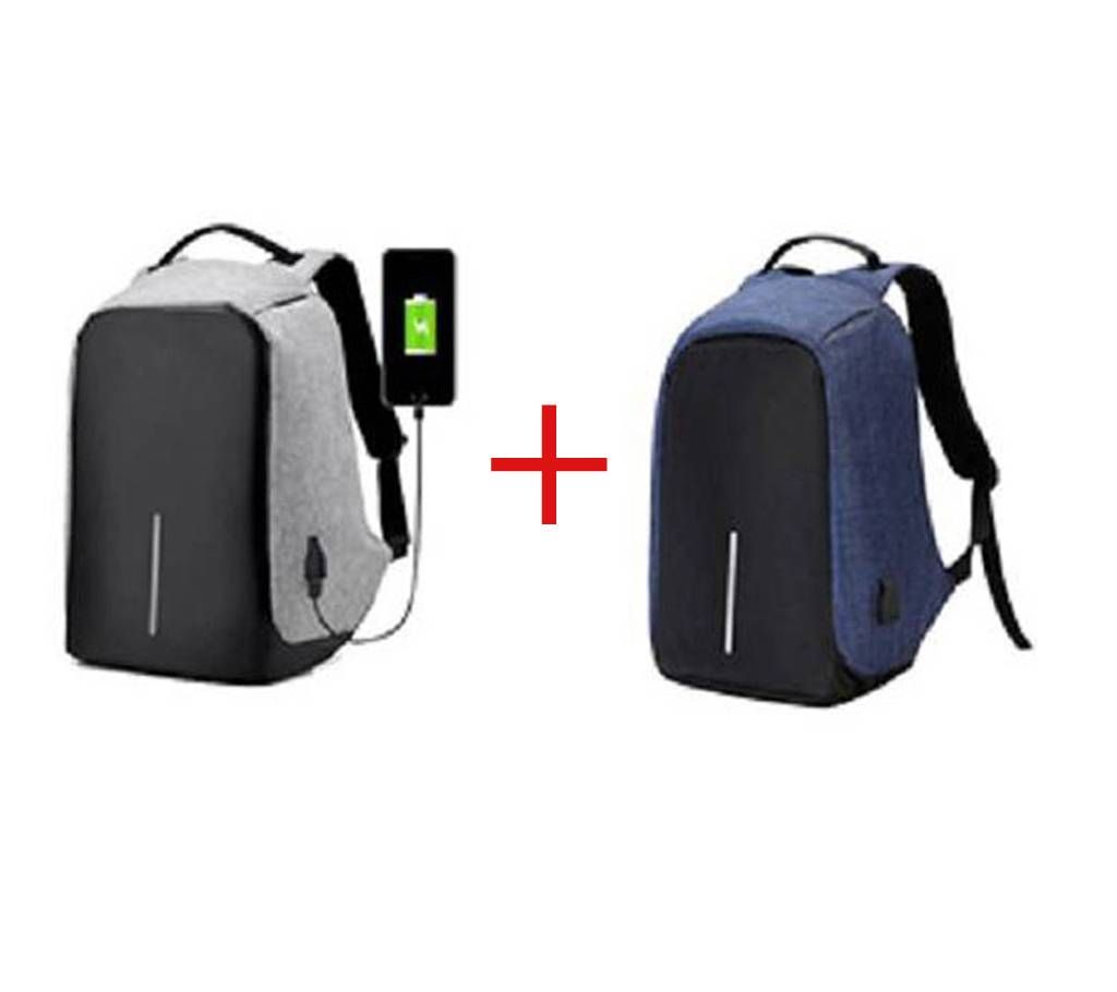 Anti-Theft USB Charging Travel Laptop Backpack - Combo Offer