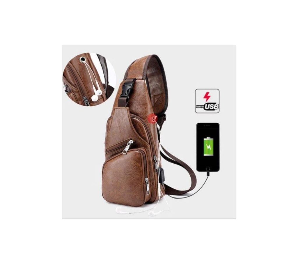 Shoulder cross body Bag with USB Charging Port