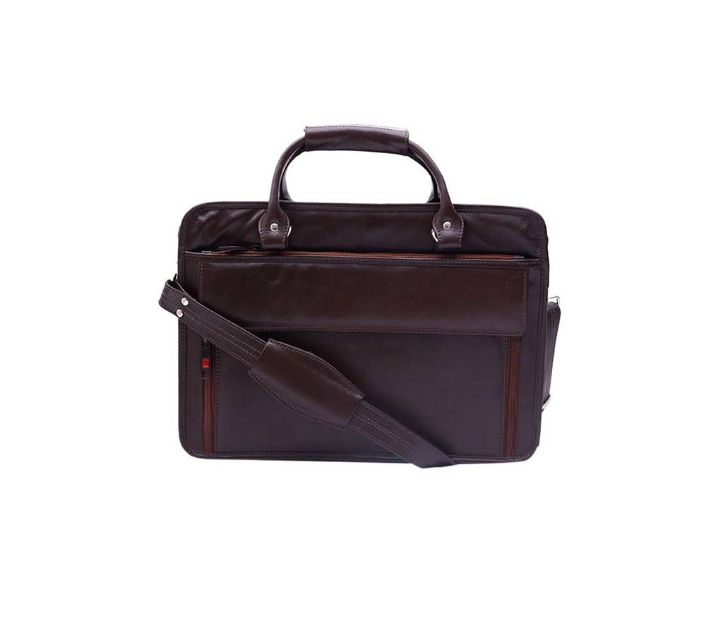 3 chamber Laptop Bag Brown Color