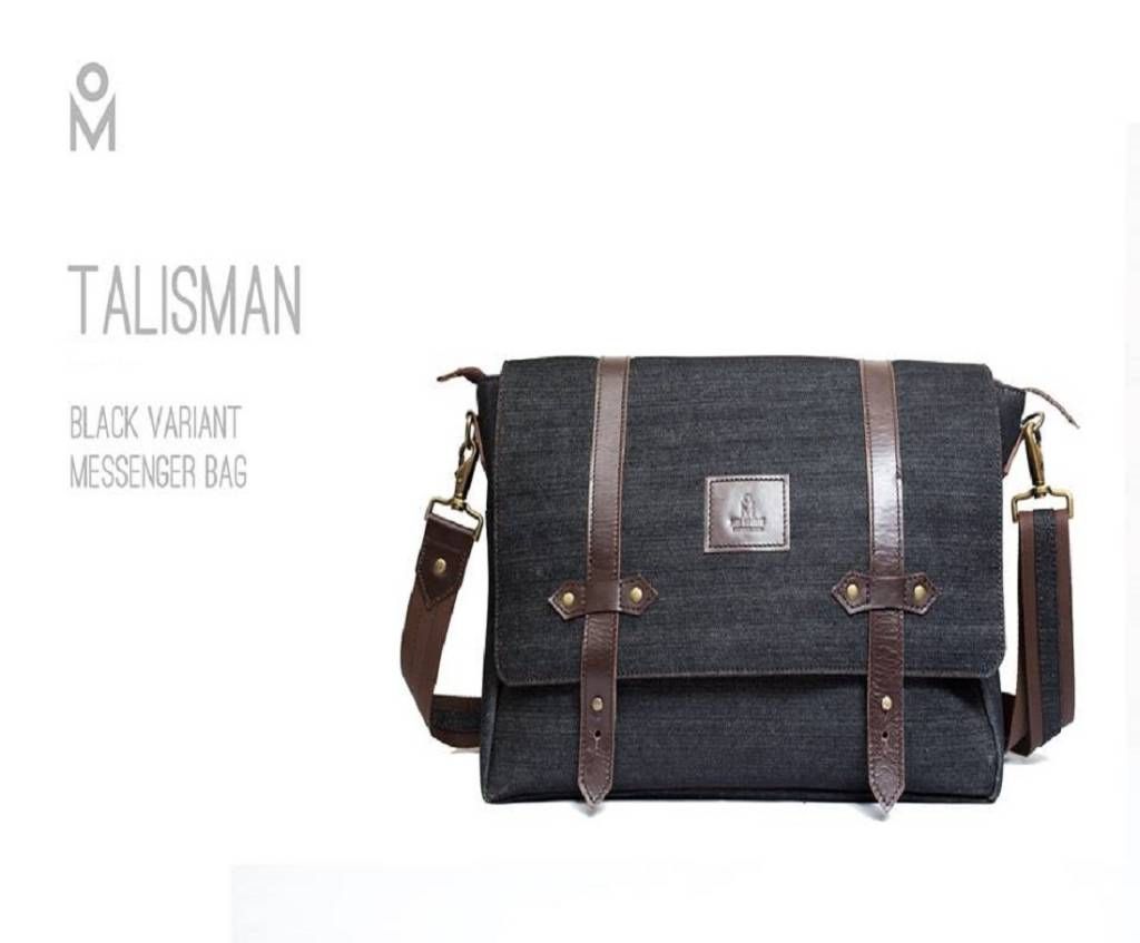 Talisman- Charcoal messenger bag