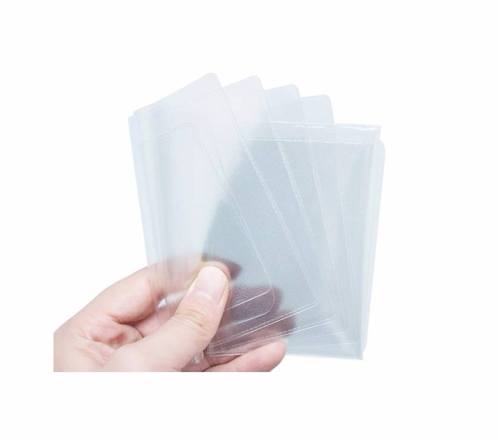 Plastic Transparent Credit Card ID,Documents,Driver License Holder Inside Pocket Folded Clear Film Pages