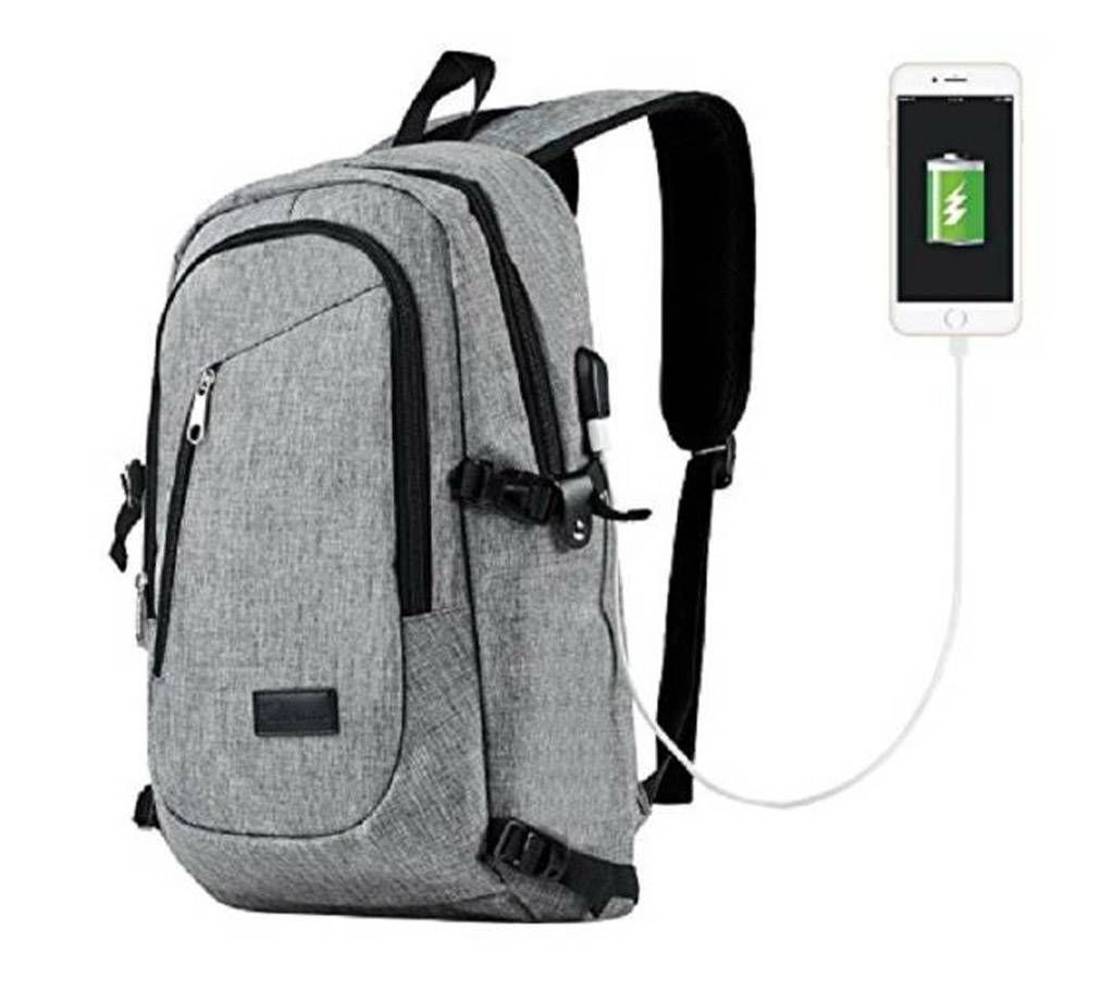 Water Resistant Laptop USB Backpack