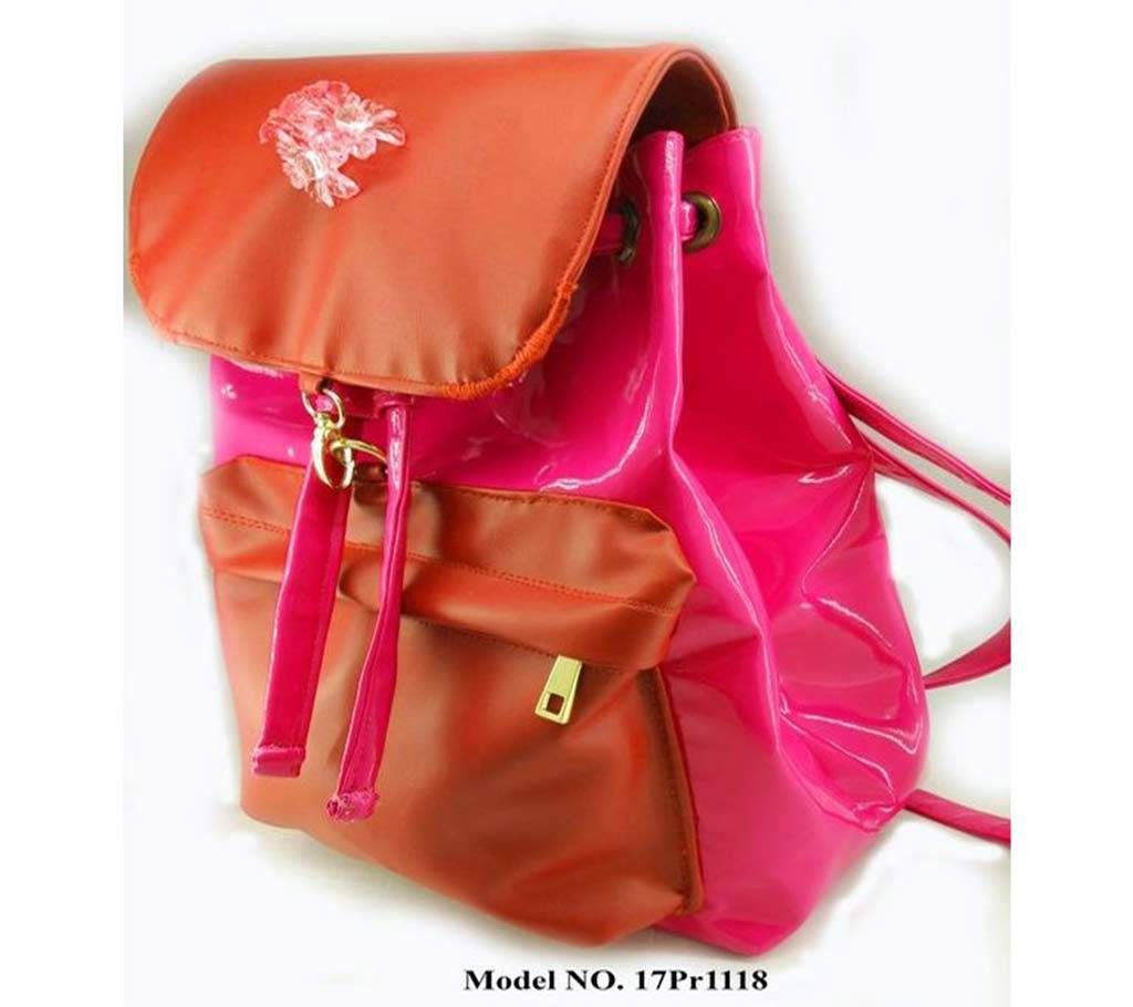 Ladies pink college Backpack 
