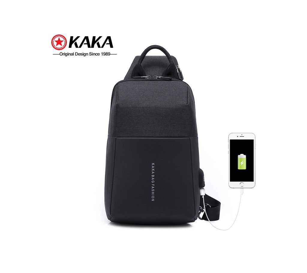 Brand Anti Theft USB Sling Bag Men Crossbody Shoulder Bags KAKA-851