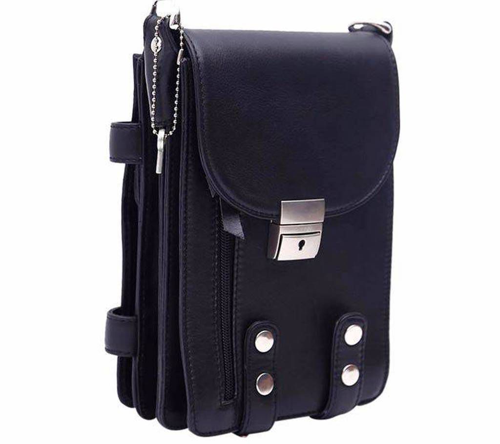 Gents Leather Side Bag - Small 