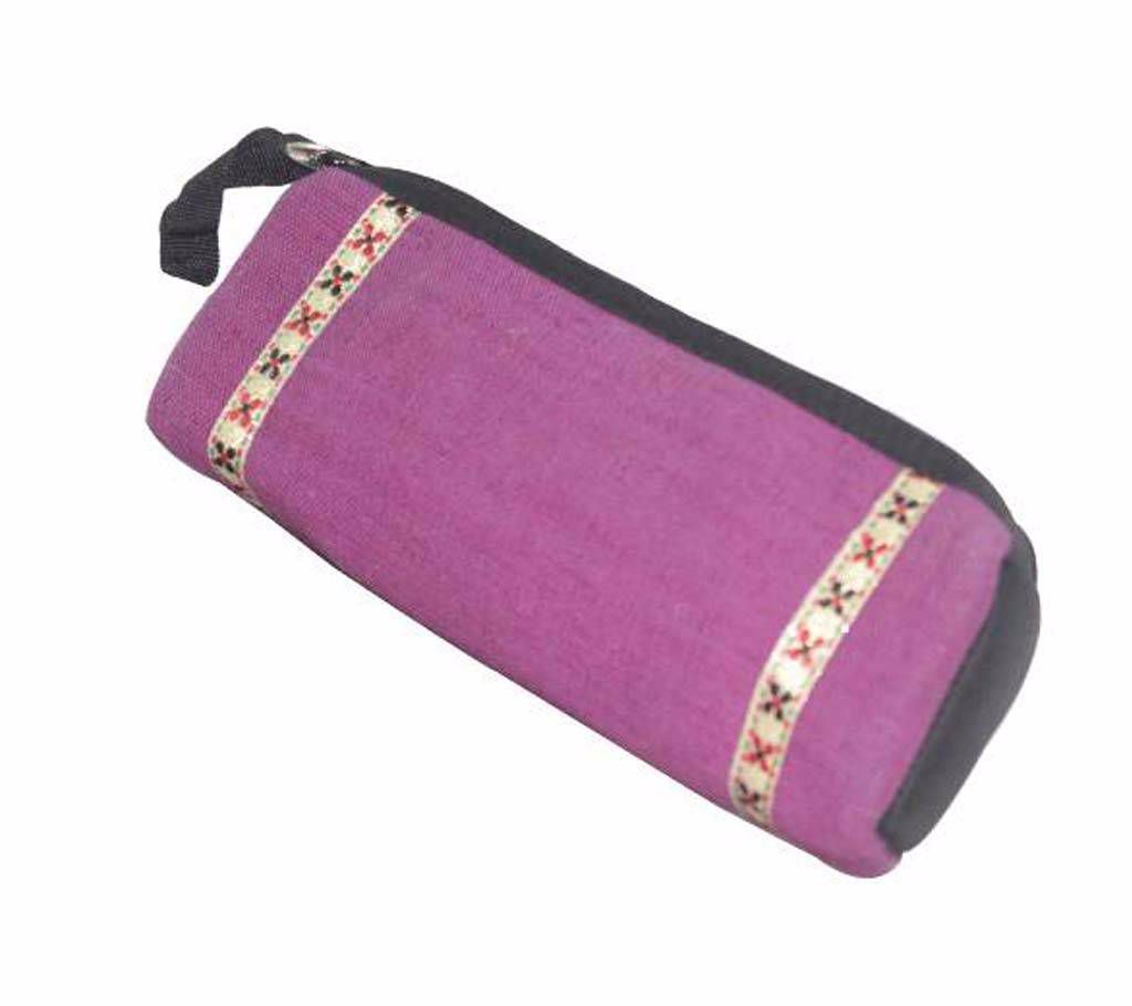 Jute Cotton Purple Pencil Bag