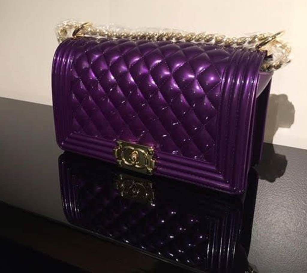 Stylish purple handbag