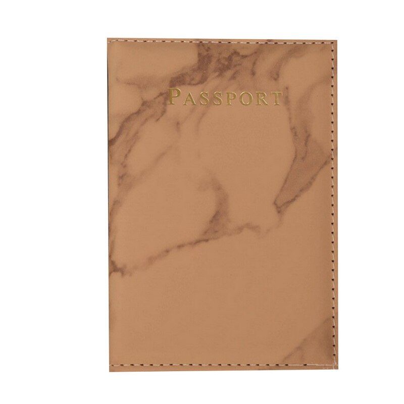 Travel Accessories Vintage Marble Passport Holder ID Cover Women Men Portable Bank Card Passport Business PU Leather Wallet Case