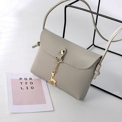 Women Leather small shoulder bag 2020 Fashion Women Cross Body Bag With Deer Toy Ladies Party Purse Clutches Mini Handbag #W0077