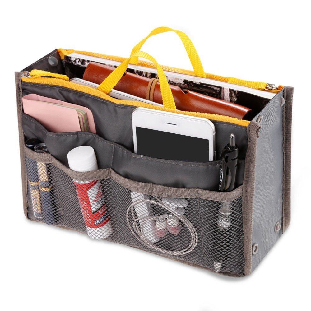 Makeup Bag Travel Toiletry Kit Tote Cosmetic Handbag Women Pouch Vanity Case Feminine Necessaire Purse Bag Organizer Insert