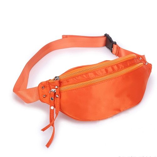 Annmouler Fashion Women Waist Packs 6 Colors Fabric Fanny Pack Double Zipper Chest Bag Bohemian Style Tribal Phone Belt Bag