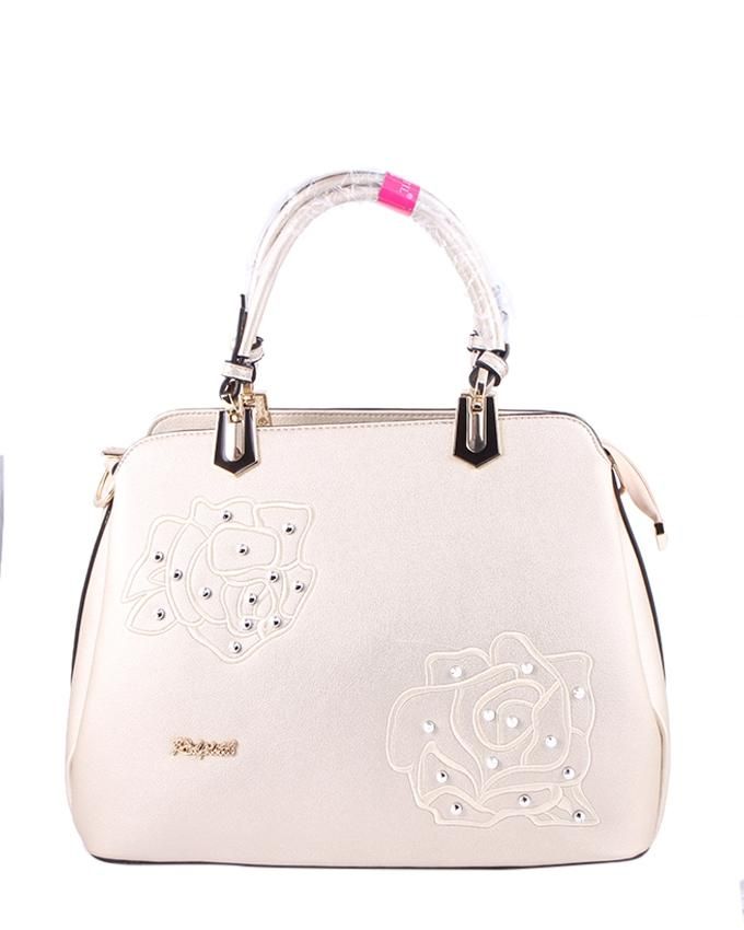 Pu Leather Hand Bag - White