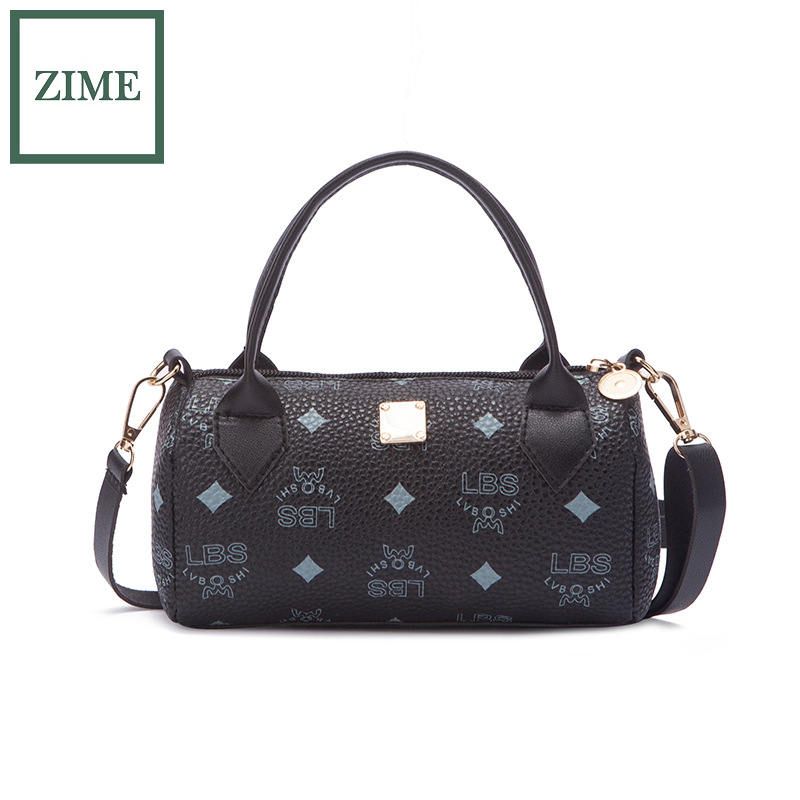 ZIME Female bag Korean printing personality portable Boston summer and autumn messenger one-shoulder bag