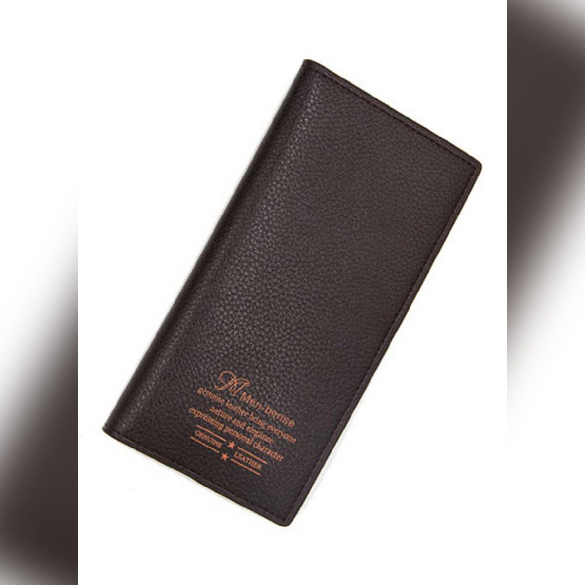 MenBense Wallet Simple Style Handmade Leather Men Long Wallet Card Male Slim -Men's Leather Wallet