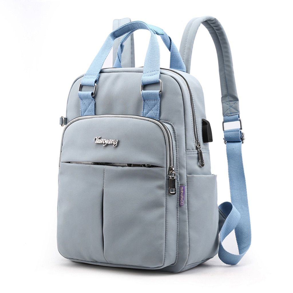 Aelicy USB Charge Pink Backpack Women Laptop Backpack 14 Inches Woman Travel Waterproof Bagpack School Bags For Teenage Girls