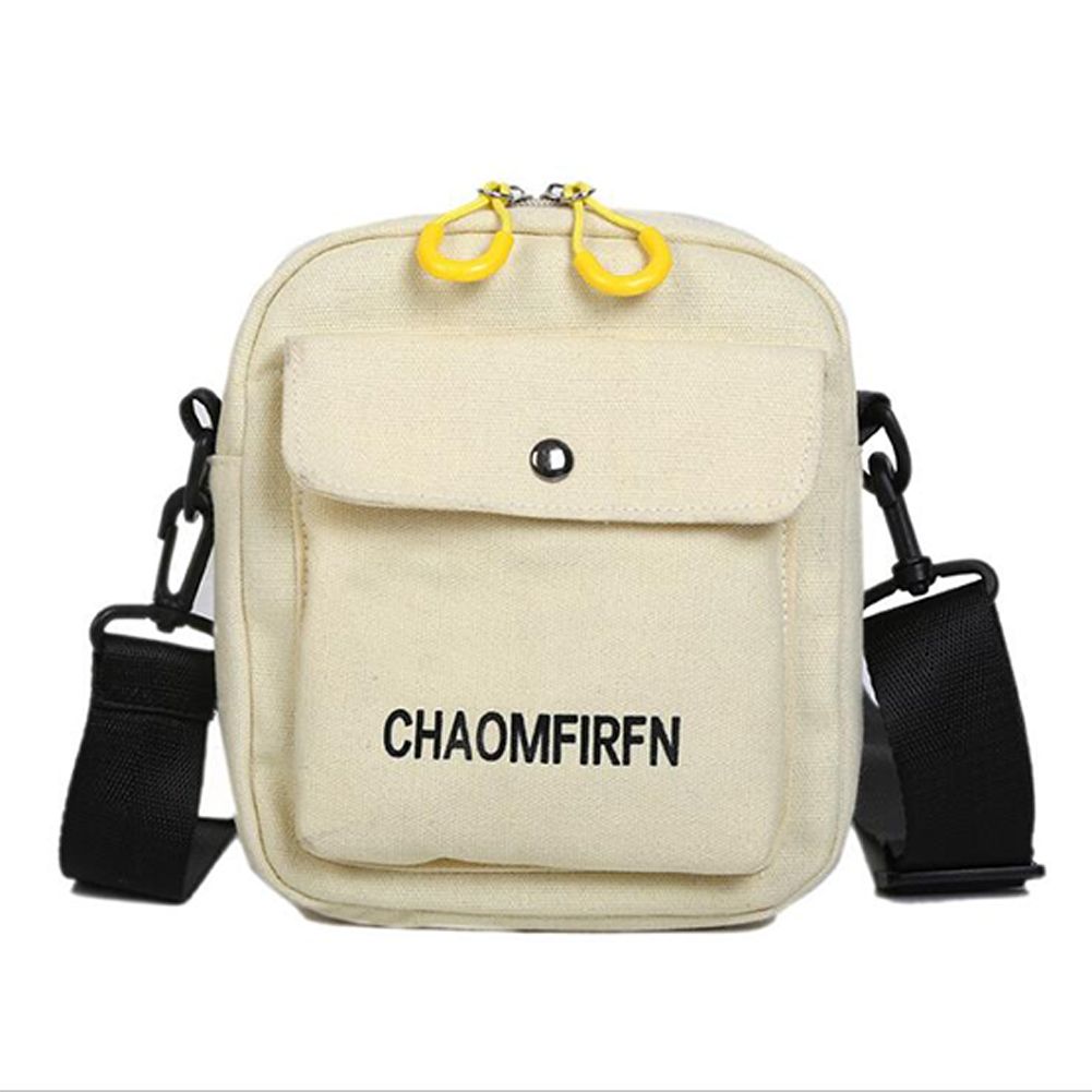 Yfashion Women ni Square Bag Retro Letter Satchel Single Strap Cross-body Fashion Canvas Bag