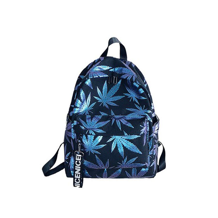 Fashion Women Waterproof Backpack Green Leaf Female Backpack Travel Large Capacity Bag College Style School Bag Women Mochila