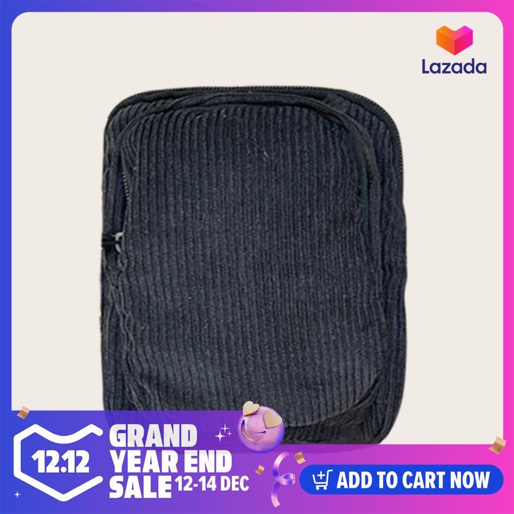 【BestGO】Fashion Mini Messenger Bags Women Corduroy Casual Phone Pouch Shoulder Cross Handbag with Drawstring