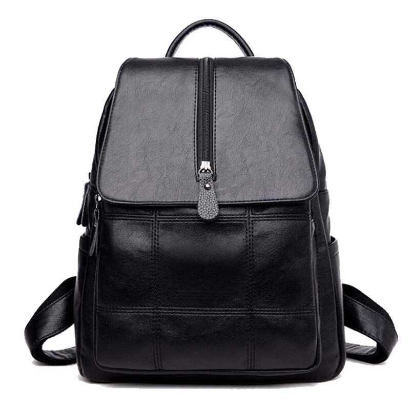 Chuwanglin Vintage women leather backpacks fashion Wild school bag mochila feminina travel bags casual backpack woman A89201