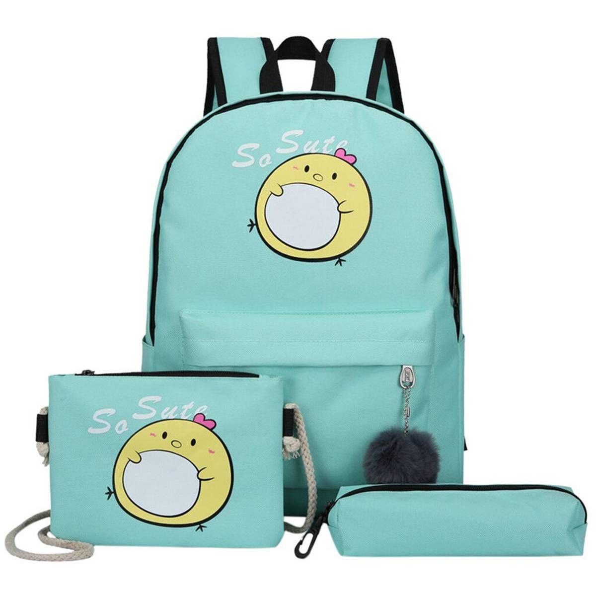 women backpack Fashion simple style multi-function waterproof Oxford cloth ball three-piece bag backpack Shoulder Bags Au12