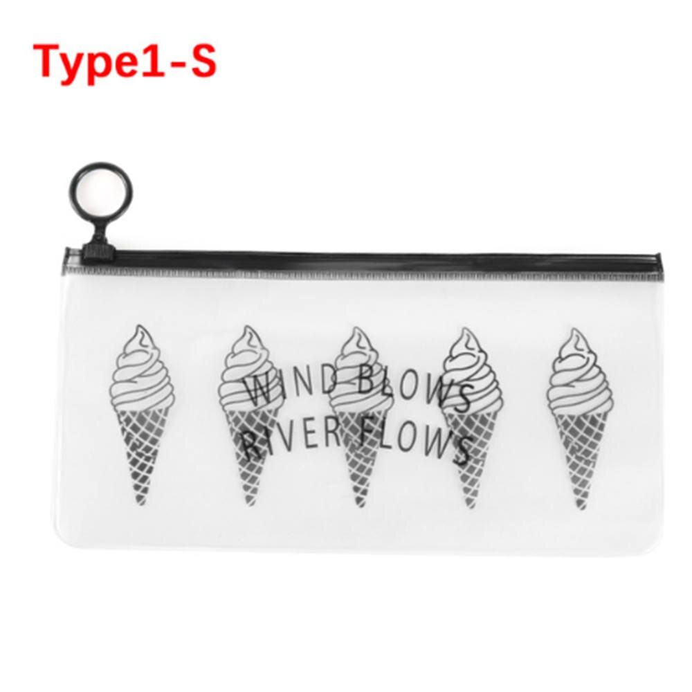 Tropical Style Cosmetic Bag Transparent Swimwear Makeup Bag Toiletry Brush Bags Organizer Necessary Case Wash Make Up Box