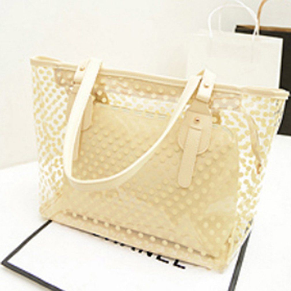 Candy Bag Wave Point Waterproof PVC Beach Single Shoulder Transparent