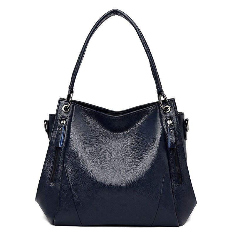 Black Women Handbag Female Shoulder Bags Large Capacity Good Quality Soft Leather Casual Totes Bag Big Ladies Bucket Bags