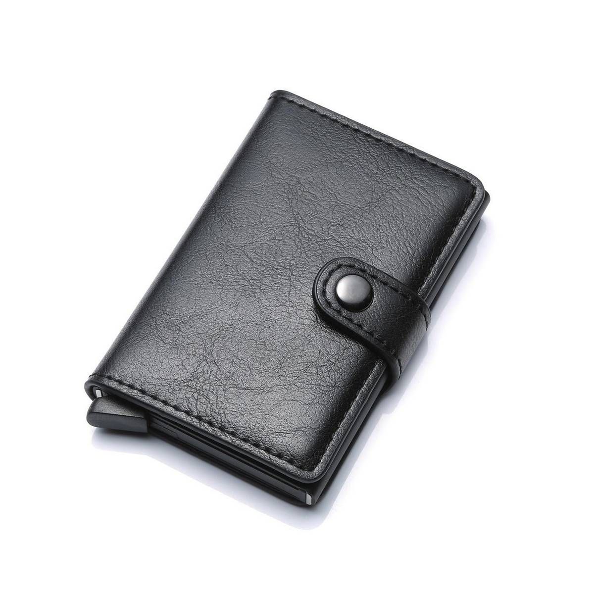 Fashion Rfid Blocking Wallet Anti Theft Secure Men Pu Leather Bank Card Credit Card Holder