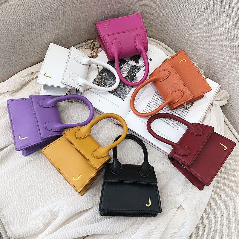 New Design Fashion Rainbow Color Women Shoulder Bag Tiny Square Ladies Messengers Handbag Cross Body Bags B559