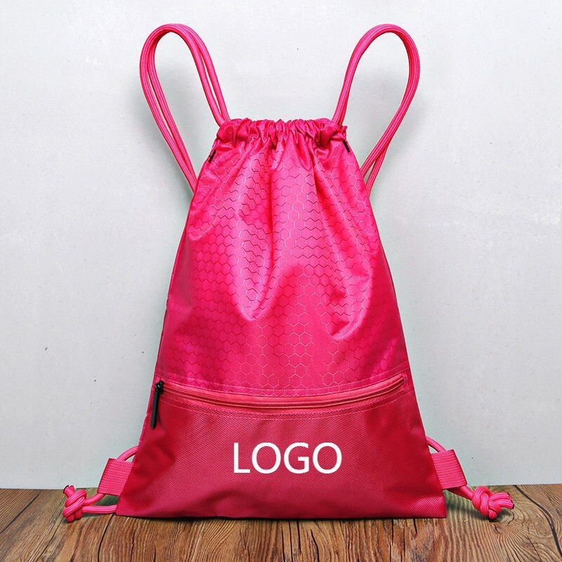 Custom Waterproof Bundle Pocket Drawstring Backpack Travel Basketball Sports Backpack Men's Folding Storage Bag