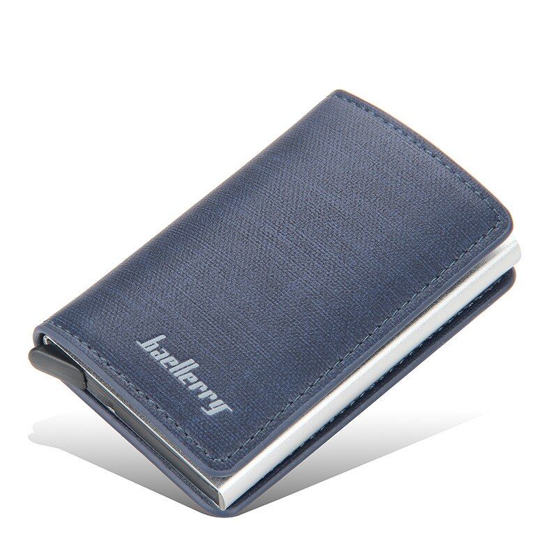 Carbon Fiber Card Holder Wallets Men Black Magic Leather Slim Mini Wallet Small Money Bag Male Purses