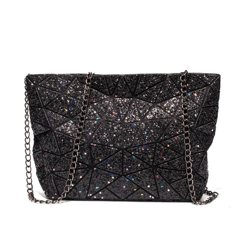 2021 New Women Plaid Handbag Geometric Chain Shoulder Bags Small Casual Clutch Bao Crossbody Bags Women Messenger Bag Bolsa