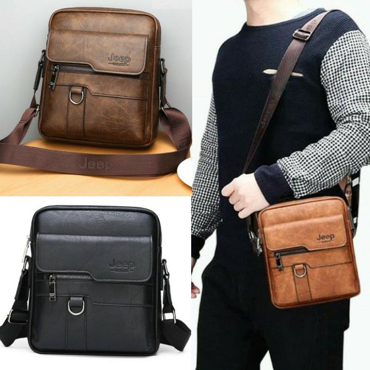 Specifications of JEEP BULUO Man's Crossbody Shoulder Bag Backpack For Men- Black