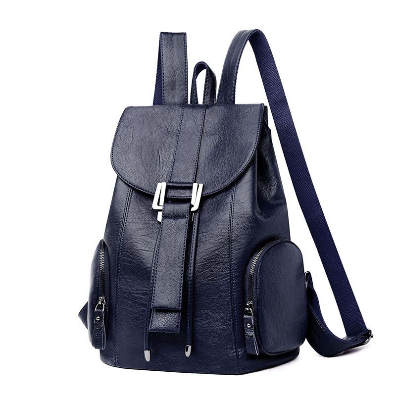 European and American Style Fashion Women Backpack Ladies PU Leather Casual Bagpack School Backpacks for Teenagers Girls Bookbag