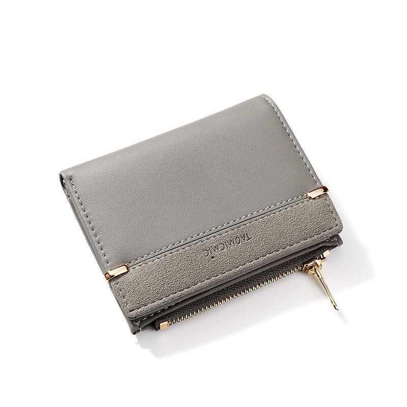 Women Wallets Leather Female Purse Mini Hasp Solid Multi-Cards Holder Coin Short Wallets Slim Small Wallet Zipper Hasp
