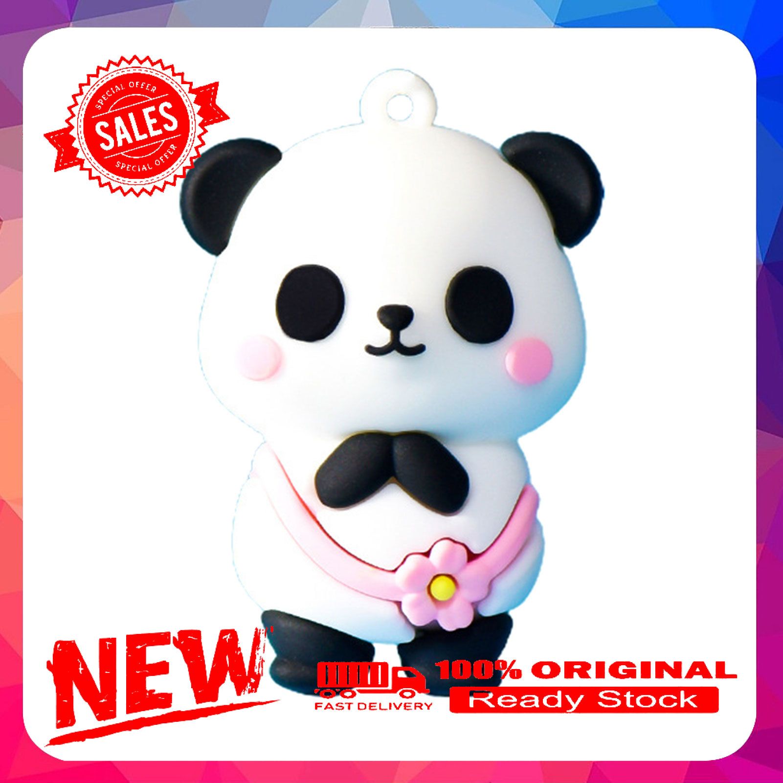 Cartoon Little Panda Pendant Cute Keychain Decoration Epoxy Crafts Ornaments